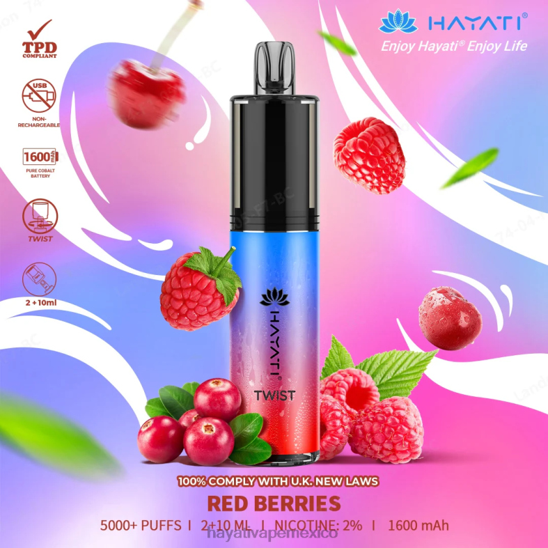 Hayati Twist desechable bayas rojas BP44H79 Hayati Vape Shop