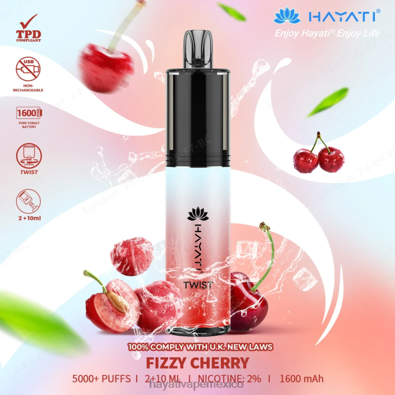 Hayati Twist desechable cereza gaseosa BP44H69 Hayati Vape Shop