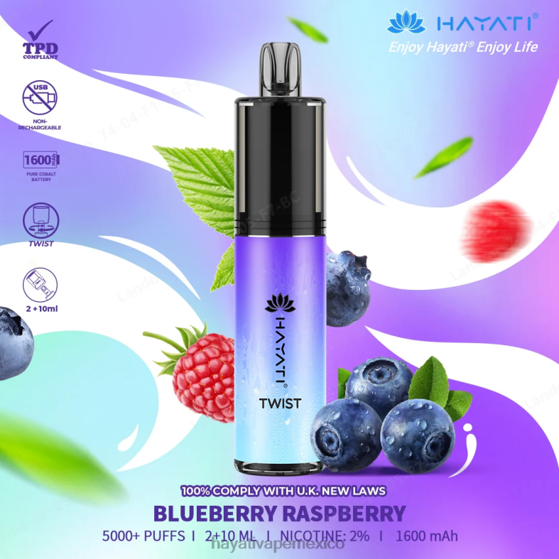 Hayati Twist desechable frambuesa arándano BP44H66 Hayati Vape Near Me