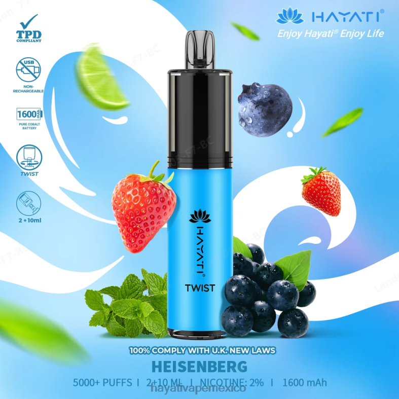 Hayati Twist desechable heisenberg BP44H71 Hayati Mexico