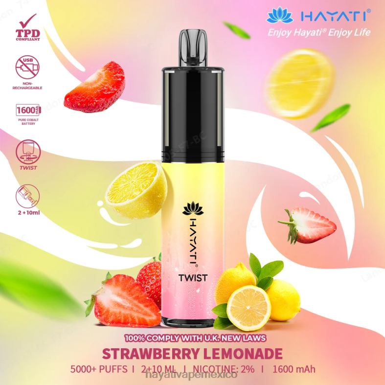 Hayati Twist desechable limonada de fresa BP44H84 Hayati Vape Flavours