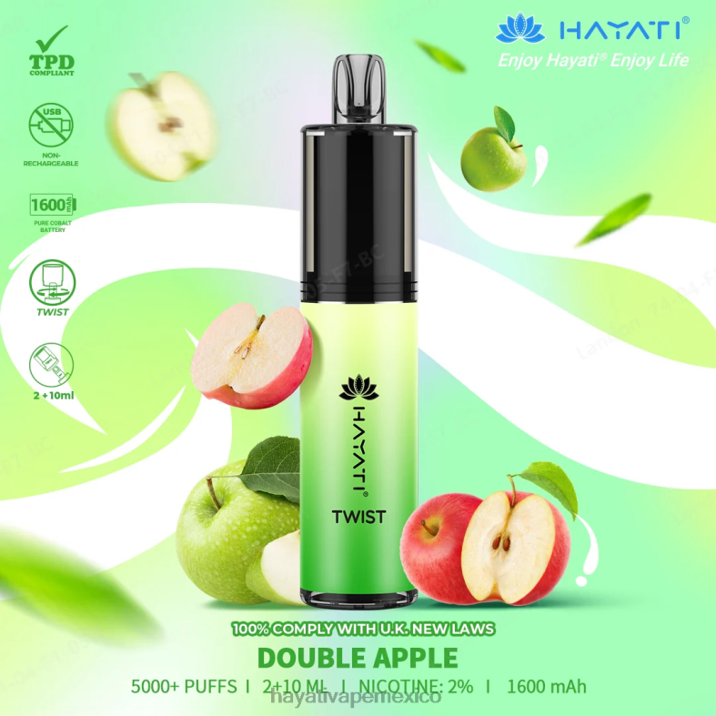 Hayati Twist desechable manzana doble BP44H68 Hayati Vapes Wholesale