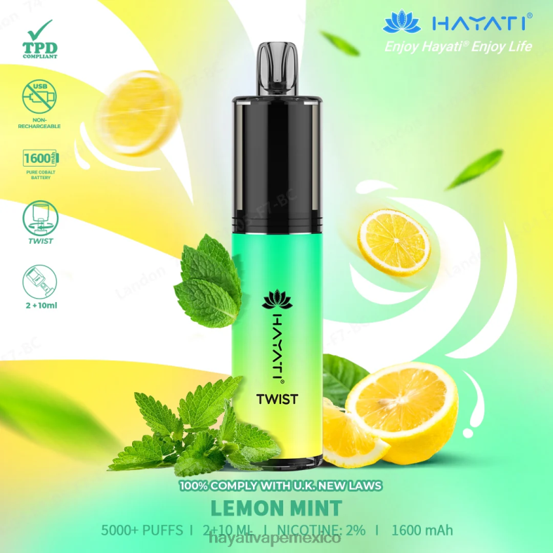 Hayati Twist desechable menta Limón BP44H76 Hayati Vape Near Me