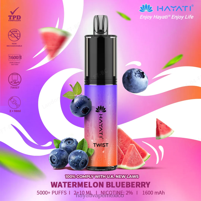 Hayati Twist desechable sandia arandano BP44H88 Hayati Vapes Wholesale