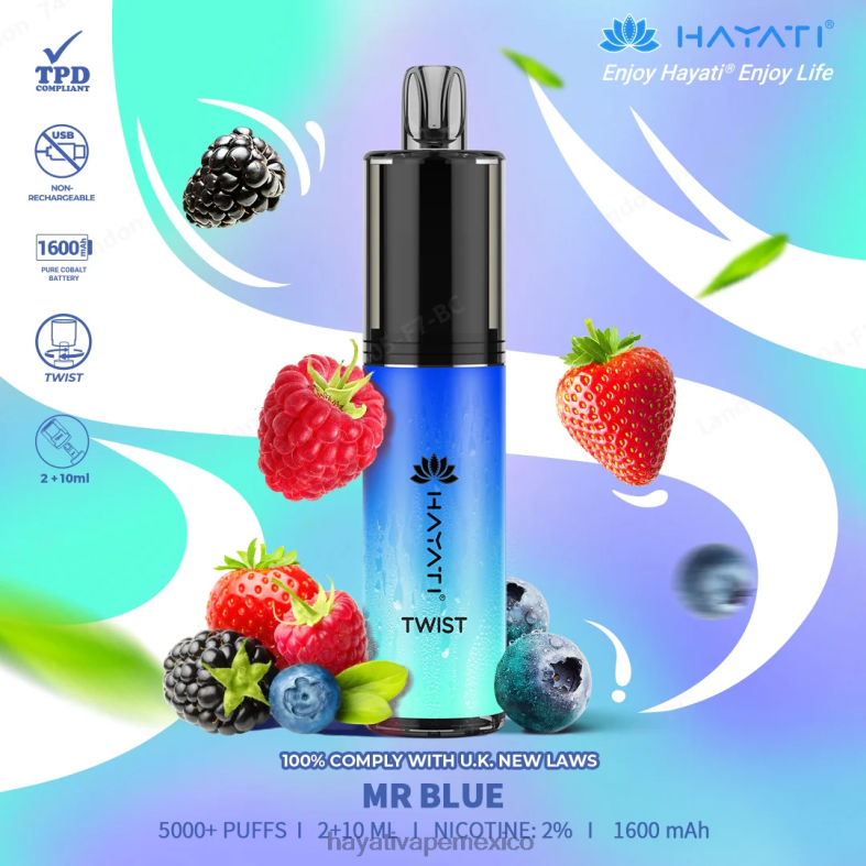 Hayati Twist desechable señor azul BP44H77 Hayati Vape Review