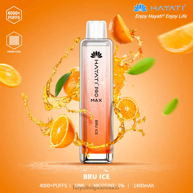 Hayati Pro Max desechable bru hielo BP44H130 Hayati Flavour List