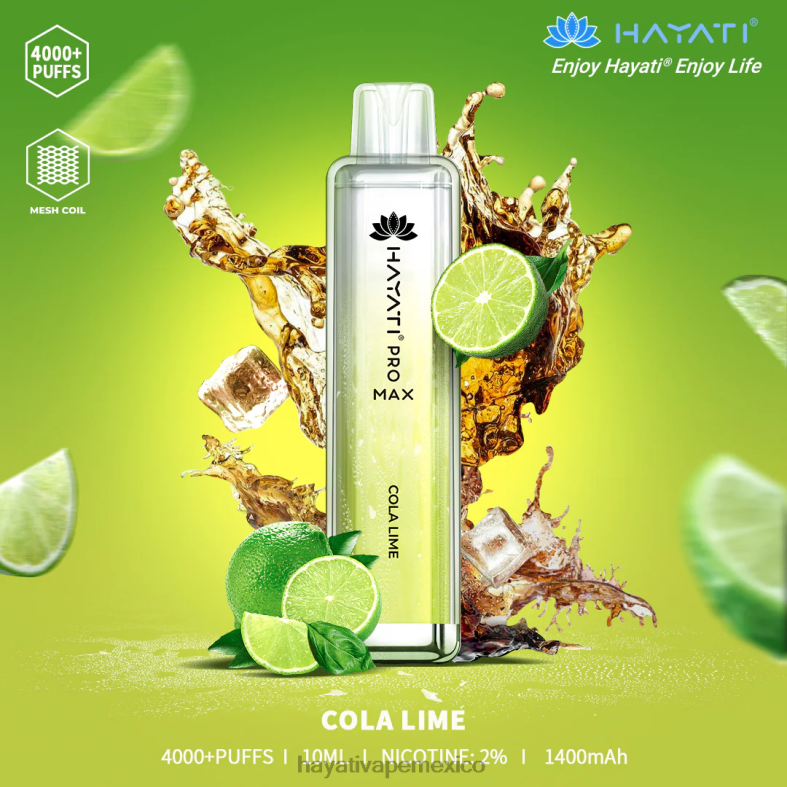 Hayati Pro Max desechable cola de lima BP44H101 Hayati Mexico