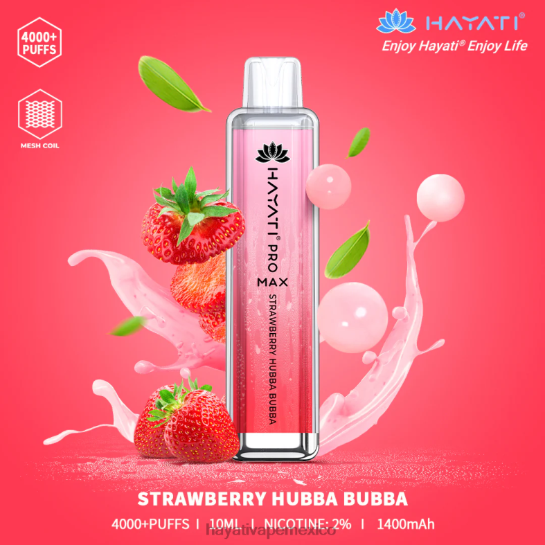 Hayati Pro Max desechable fresa hubba bubba BP44H140 Hayati Flavour List