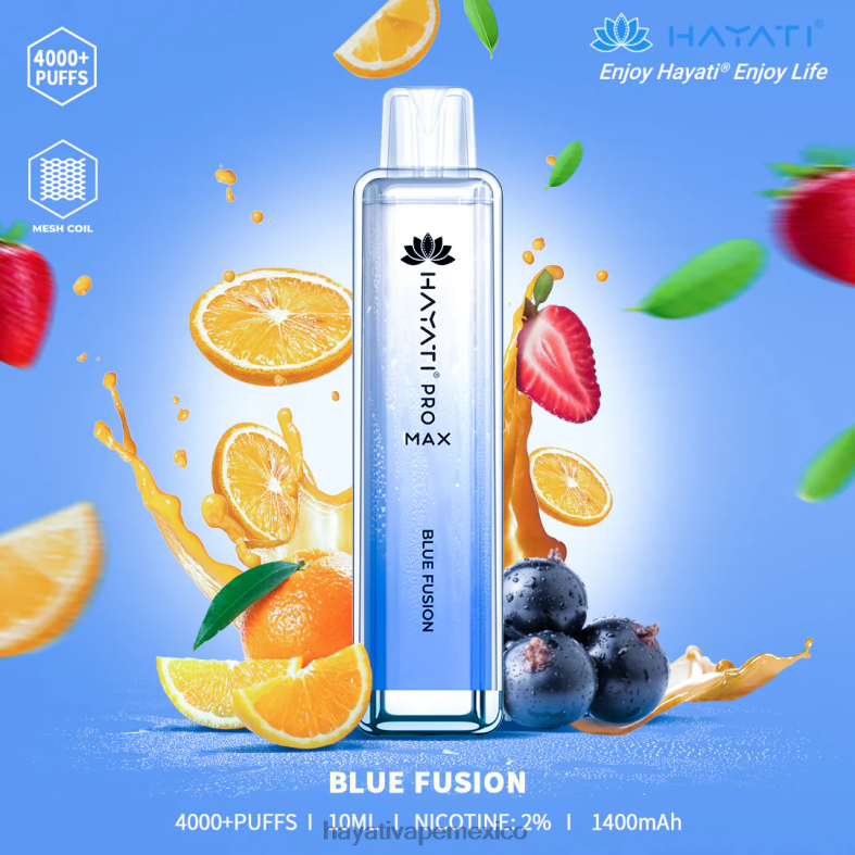 Hayati Pro Max desechable fusión azul BP44H93 Hayati Vape Mexico
