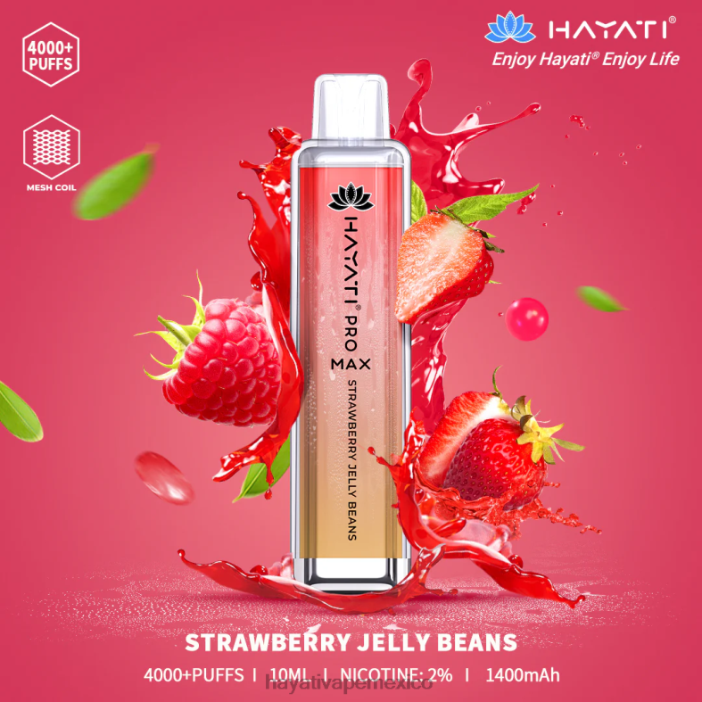 Hayati Pro Max desechable gominolas de fresa BP44H142 Hayati Mexico City