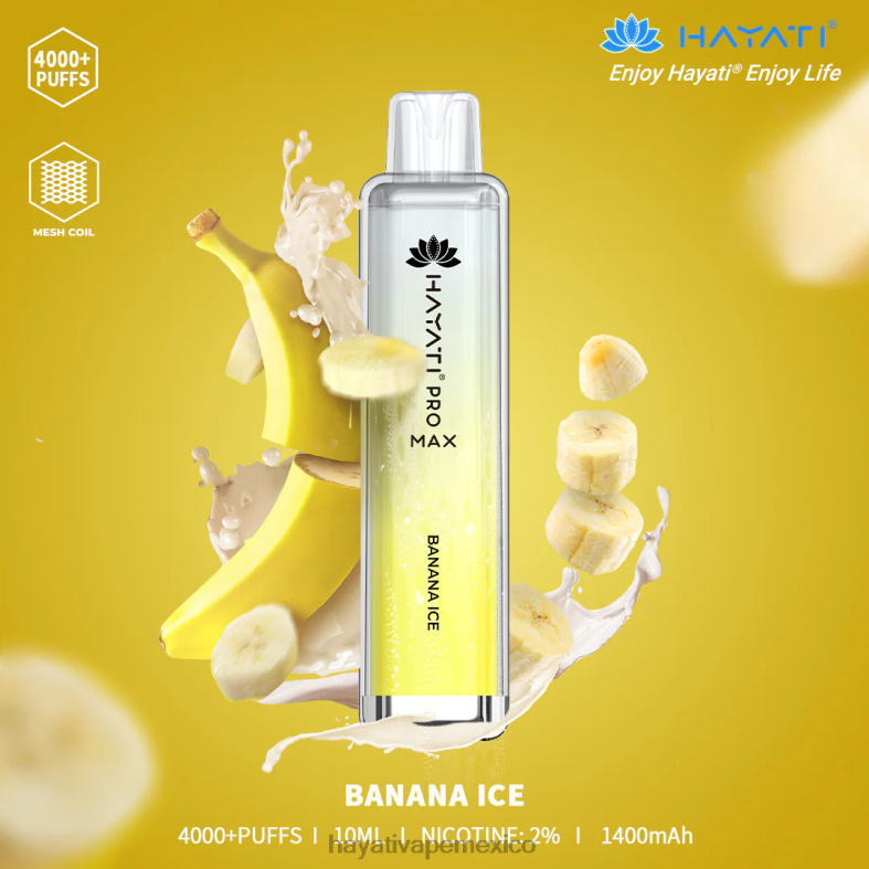 Hayati Pro Max desechable hielo de plátano BP44H90 Hayati Flavour List