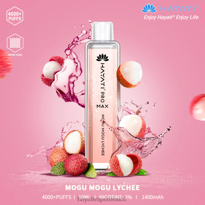 Hayati Pro Max desechable lichi mogu mogu BP44H112 Hayati Mexico City