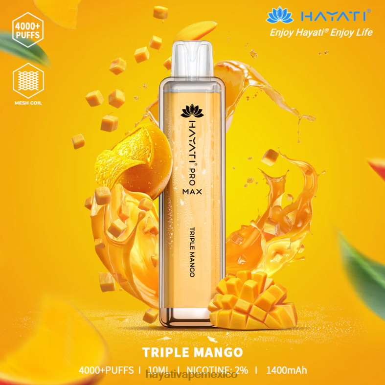 Hayati Pro Max desechable mango triple BP44H125 Hayati Vape Liquid