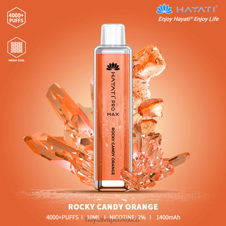 Hayati Pro Max desechable naranja caramelo rocoso BP44H118 Hayati Vapes Wholesale