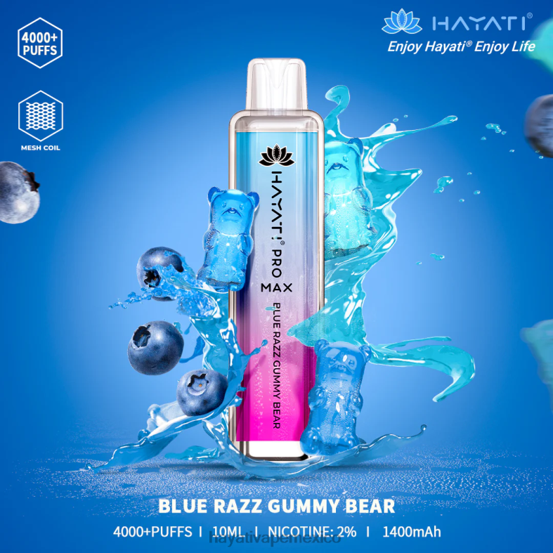 Hayati Pro Max desechable osito de goma azul razz BP44H129 Hayati Vape Shop