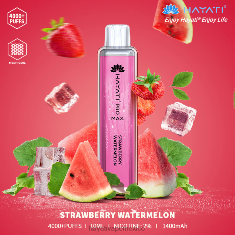 Hayati Pro Max desechable sandia fresa BP44H123 Hayati Vape Mexico