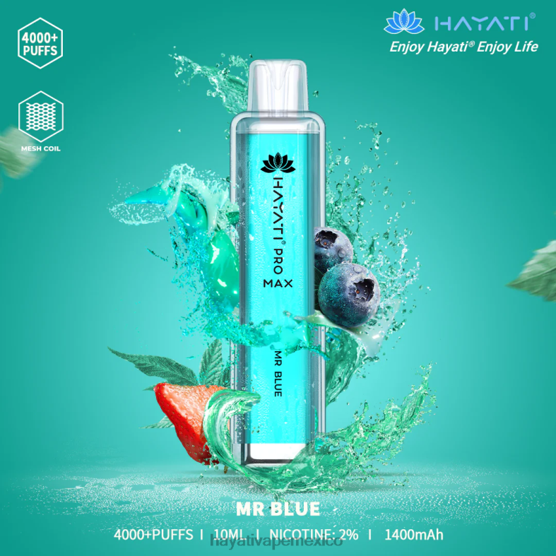 Hayati Pro Max desechable señor azul BP44H113 Hayati Vape Mexico