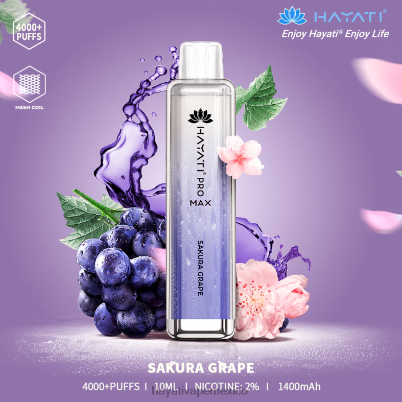 Hayati Pro Max desechable uva sakura BP44H119 Hayati Vape Shop