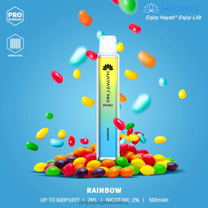 Hayati Pro Mini desechable arcoíris BP44H19 Hayati Vape Shop
