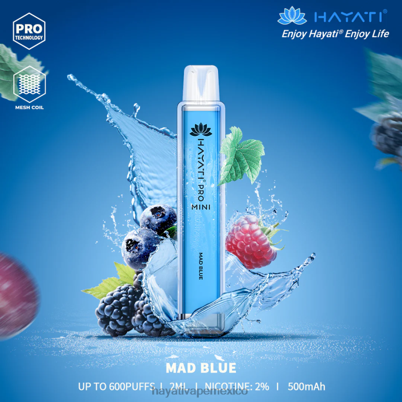Hayati Pro Mini desechable azul loco BP44H15 Hayati Vape Liquid