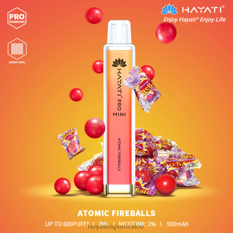 Hayati Pro Mini desechable bola de fuego atómica BP44H1 Hayati Mexico
