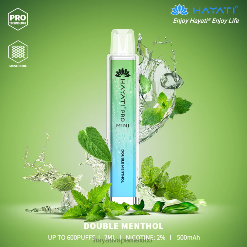 Hayati Pro Mini desechable doble mentol BP44H8 Hayati Vapes Wholesale