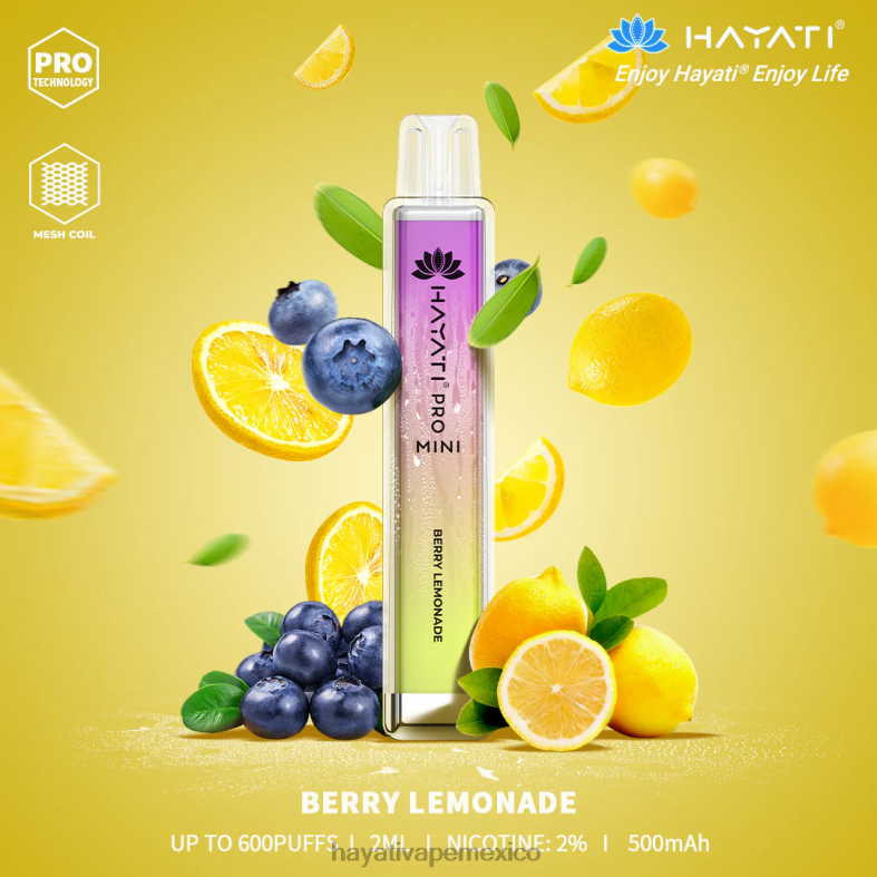 Hayati Pro Mini desechable limonada de bayas BP44H2 Hayati Mexico City