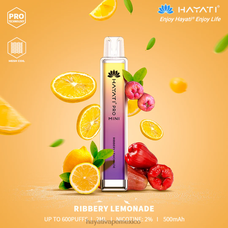 Hayati Pro Mini desechable limonada de ribery BP44H20 Hayati Flavour List