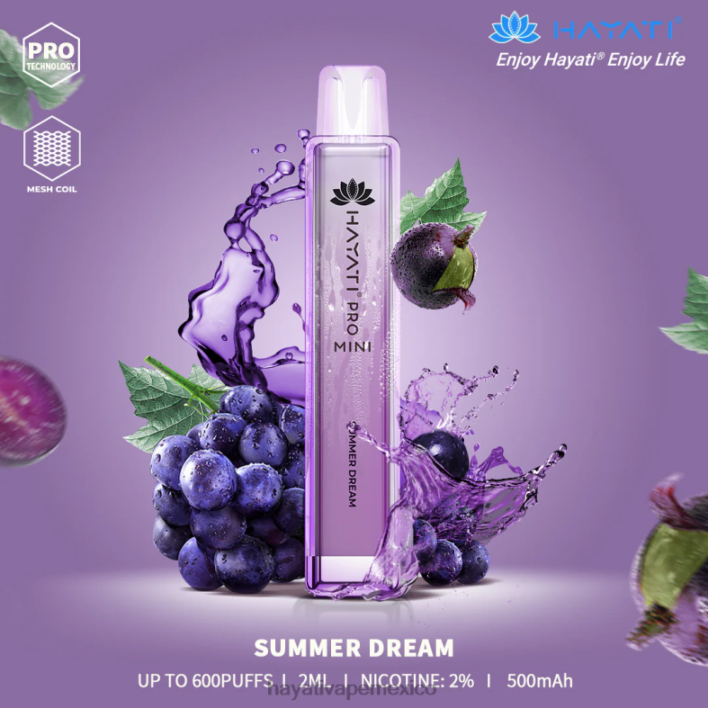 Hayati Pro Mini desechable sueño de verano BP44H23 Hayati Vape Mexico