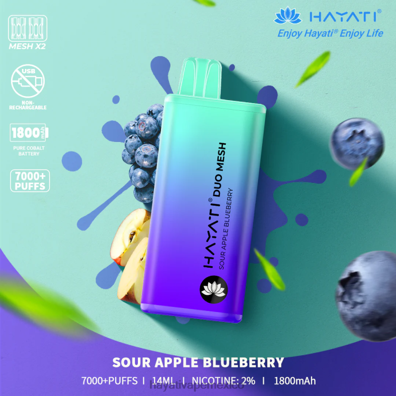 Hayati Duo Mesh desechable arándano manzana agria BP44H188 Hayati Vapes Wholesale