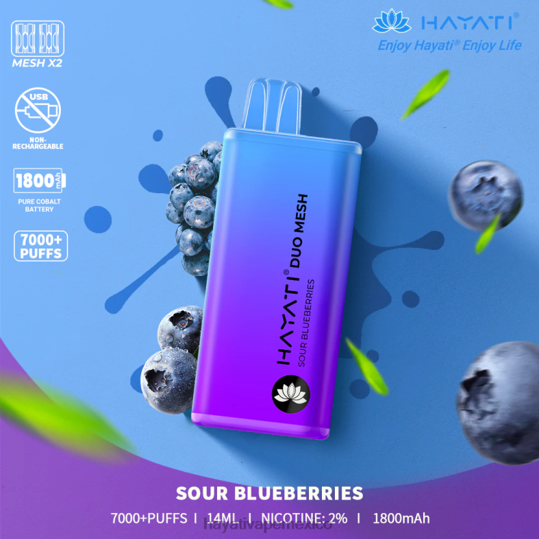 Hayati Duo Mesh desechable arándanos agrios BP44H189 Hayati Vape Shop