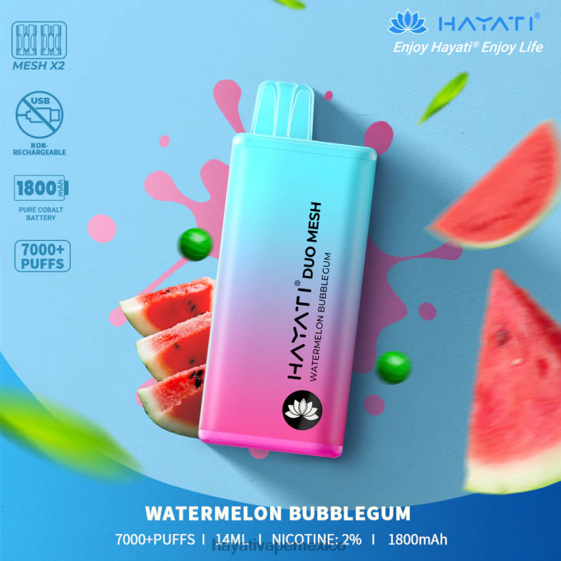 Hayati Duo Mesh desechable chicle de sandía BP44H185 Hayati Vape Liquid