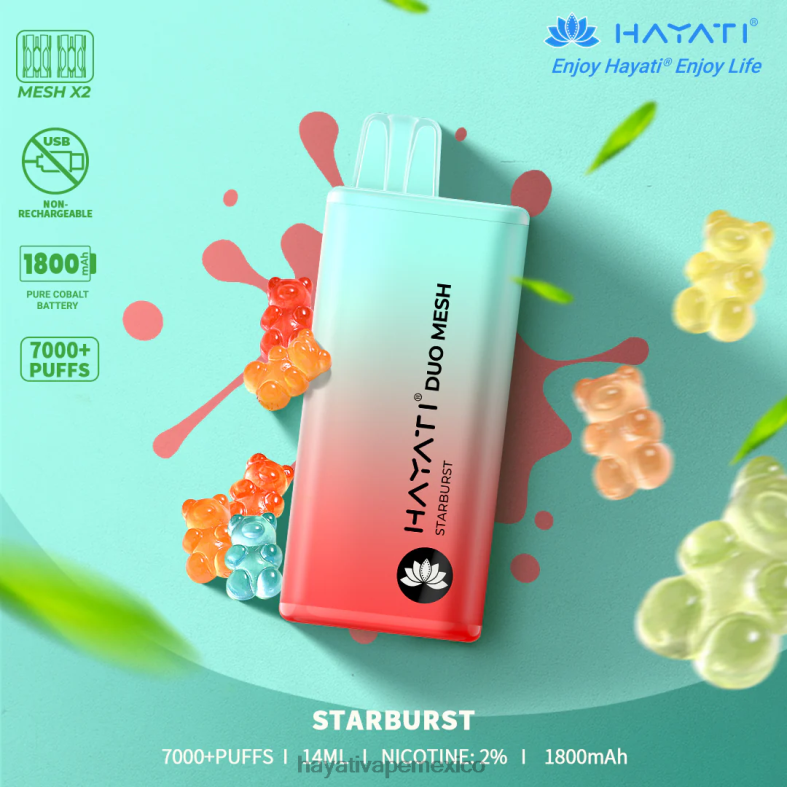 Hayati Duo Mesh desechable estallido estelar BP44H181 Hayati Mexico