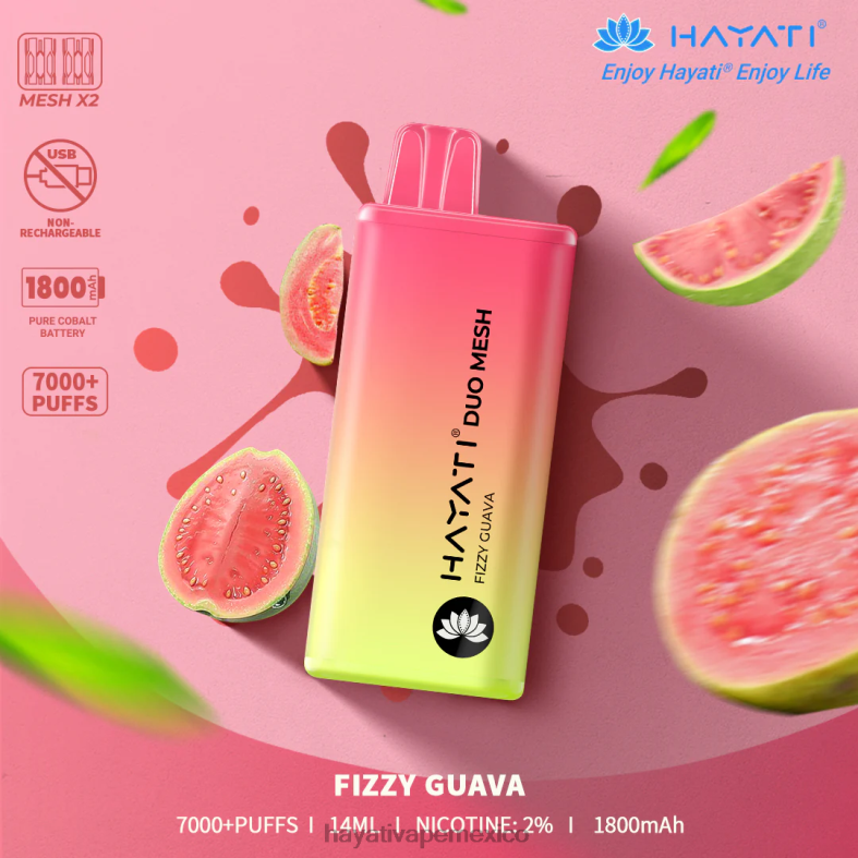 Hayati Duo Mesh desechable guayaba gaseosa BP44H169 Hayati Vape Shop