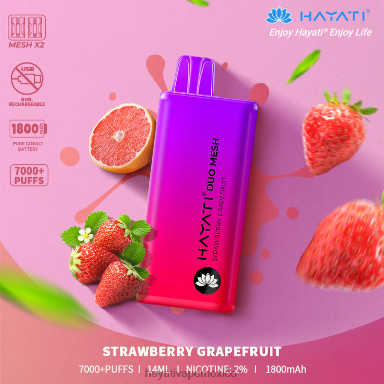 Hayati Duo Mesh desechable pomelo fresa BP44H191 Hayati Mexico