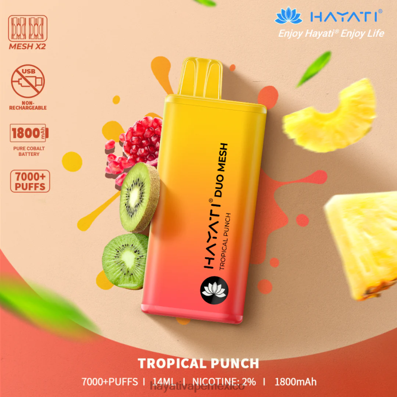 Hayati Duo Mesh desechable ponche tropical BP44H184 Hayati Vape Flavours