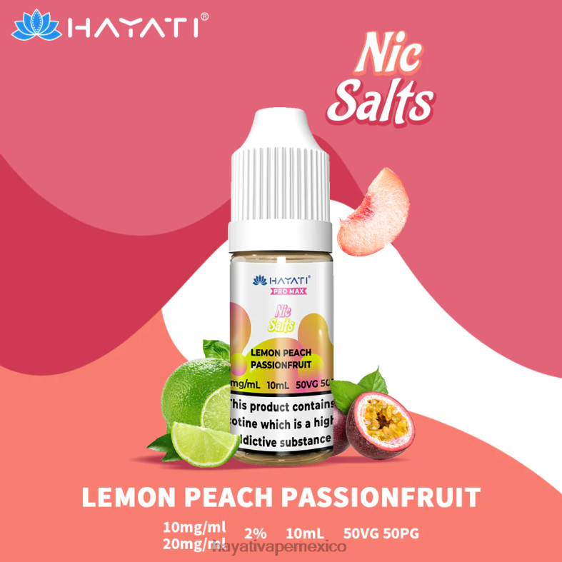 Hayati Pro Max sales de nic maracuyá melocotón limón BP44H242 Hayati Mexico City