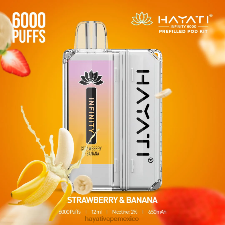 Hayati Infinity 6000 kits de cápsulas Fresa plátano BP44H159 Hayati Vape Shop