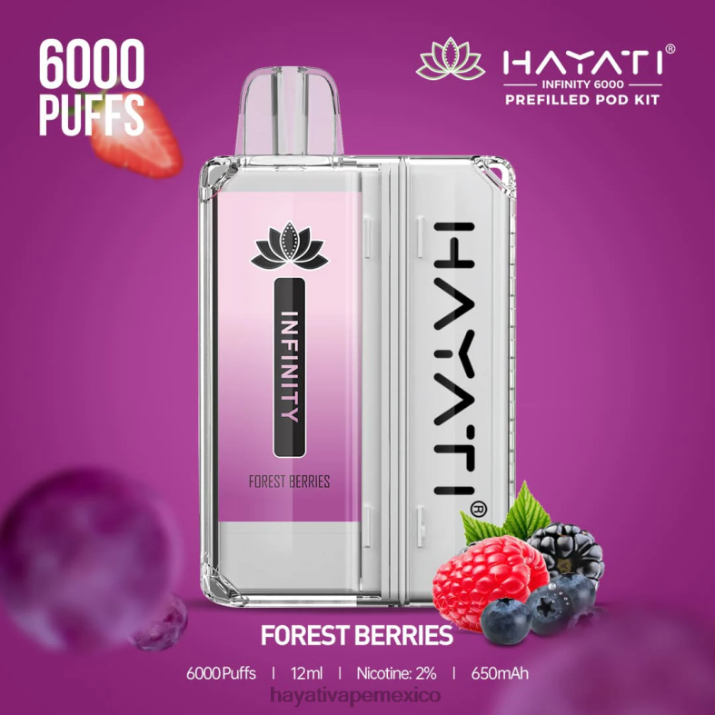 Hayati Infinity 6000 kits de cápsulas bayas del bosque BP44H148 Hayati Vapes Wholesale