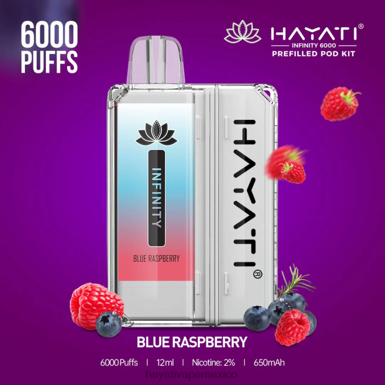 Hayati Infinity 6000 kits de cápsulas frambuesa azul BP44H144 Hayati Vape Flavours
