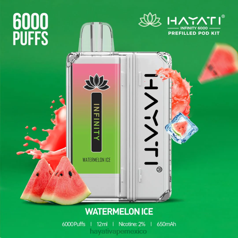 Hayati Infinity 6000 kits de cápsulas hielo de sandia BP44H164 Hayati Vape Flavours