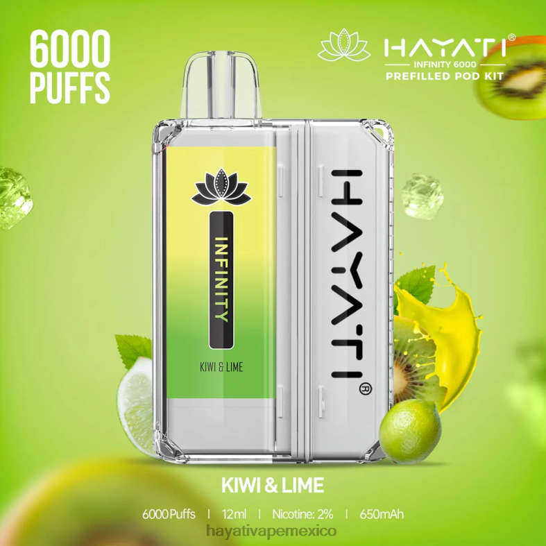 Hayati Infinity 6000 kits de cápsulas kiwi y lima BP44H152 Hayati Mexico City