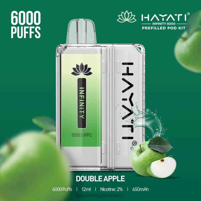 Hayati Infinity 6000 kits de cápsulas manzana doble BP44H146 Hayati Vape Near Me