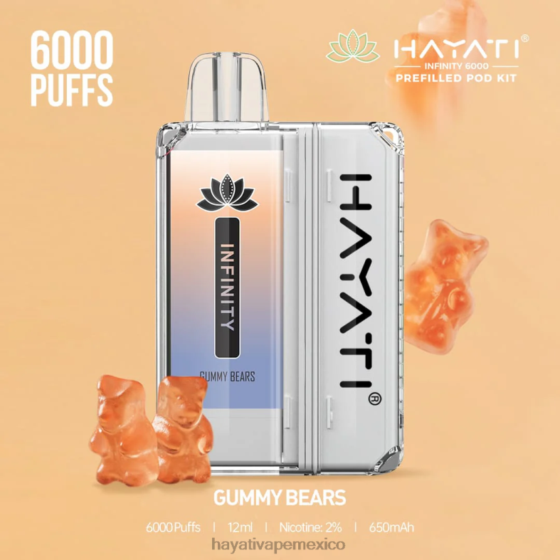 Hayati Infinity 6000 kits de cápsulas ositos de goma BP44H151 Hayati Mexico
