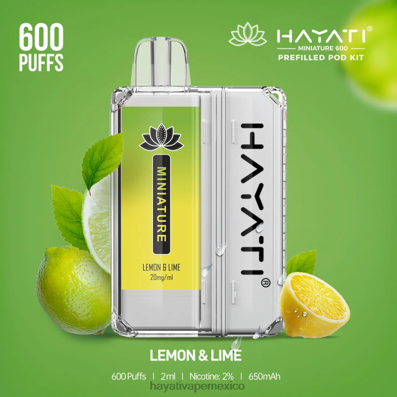 Hayati Miniature kits de 600 cápsulas Lima Limon BP44H39 Hayati Vape Shop