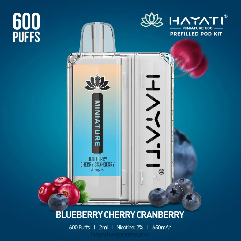 Hayati Miniature kits de 600 cápsulas arándano cereza arándano BP44H31 Hayati Mexico