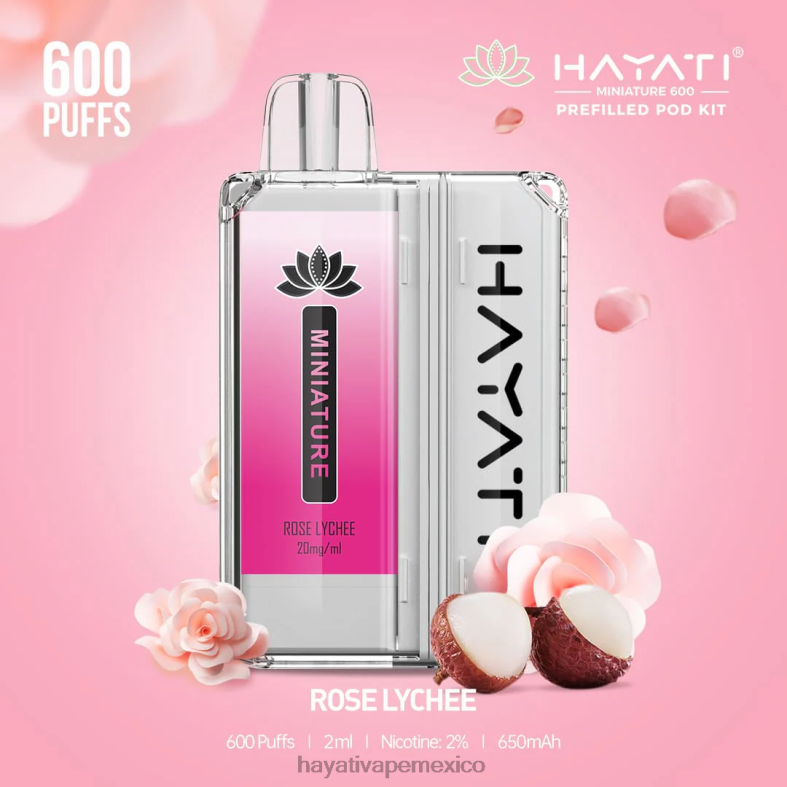 Hayati Miniature kits de 600 cápsulas lichi rosa BP44H44 Hayati Vape Flavours