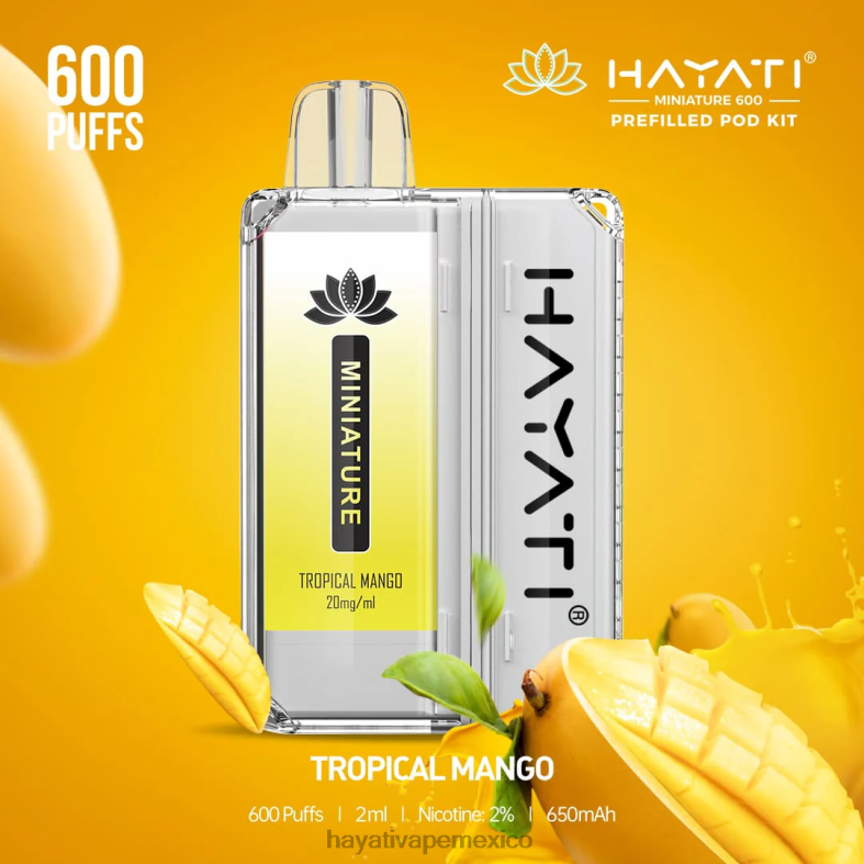 Hayati Miniature kits de 600 cápsulas mango tropical BP44H49 Hayati Vape Shop