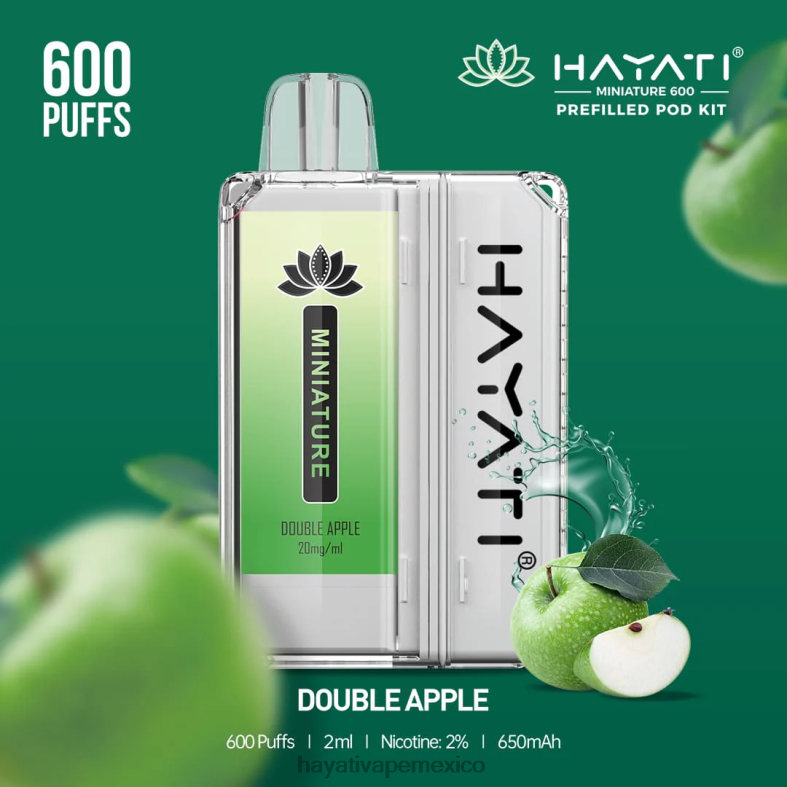 Hayati Miniature kits de 600 cápsulas manzana doble BP44H32 Hayati Mexico City