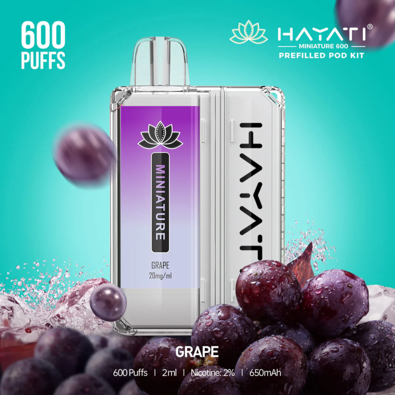 Hayati Miniature kits de 600 cápsulas uva BP44H36 Hayati Vape Near Me